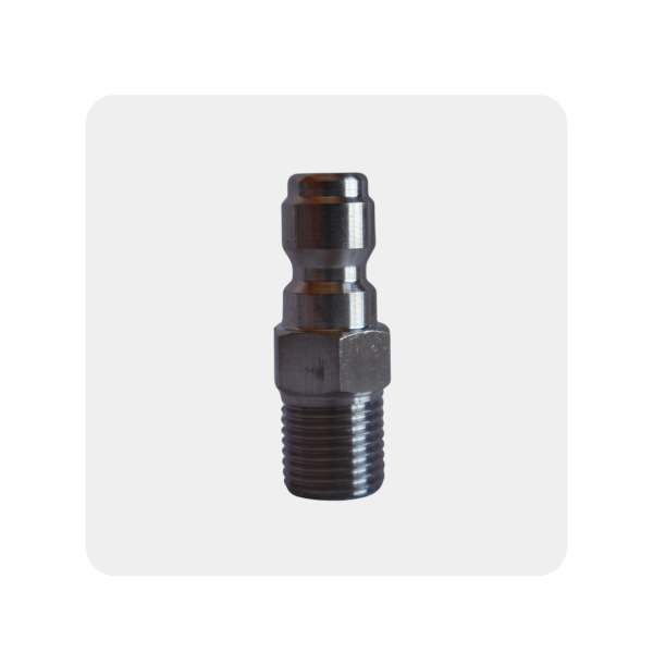 17) 1/4" Male QC Plug SS